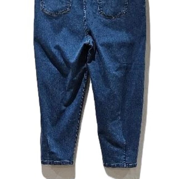 80s RETRO PLEATED BALLOON BARREL LIGHT WASH HIGH WAIST JEANS 2X EDGY DENIM - Picture 6 of 8